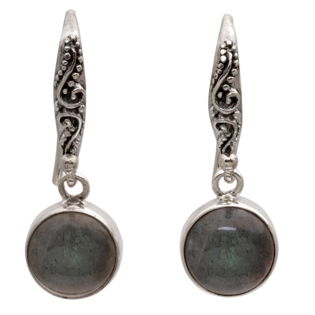 Sterling Silver Earrings Labradorite - Purity of Moonlight