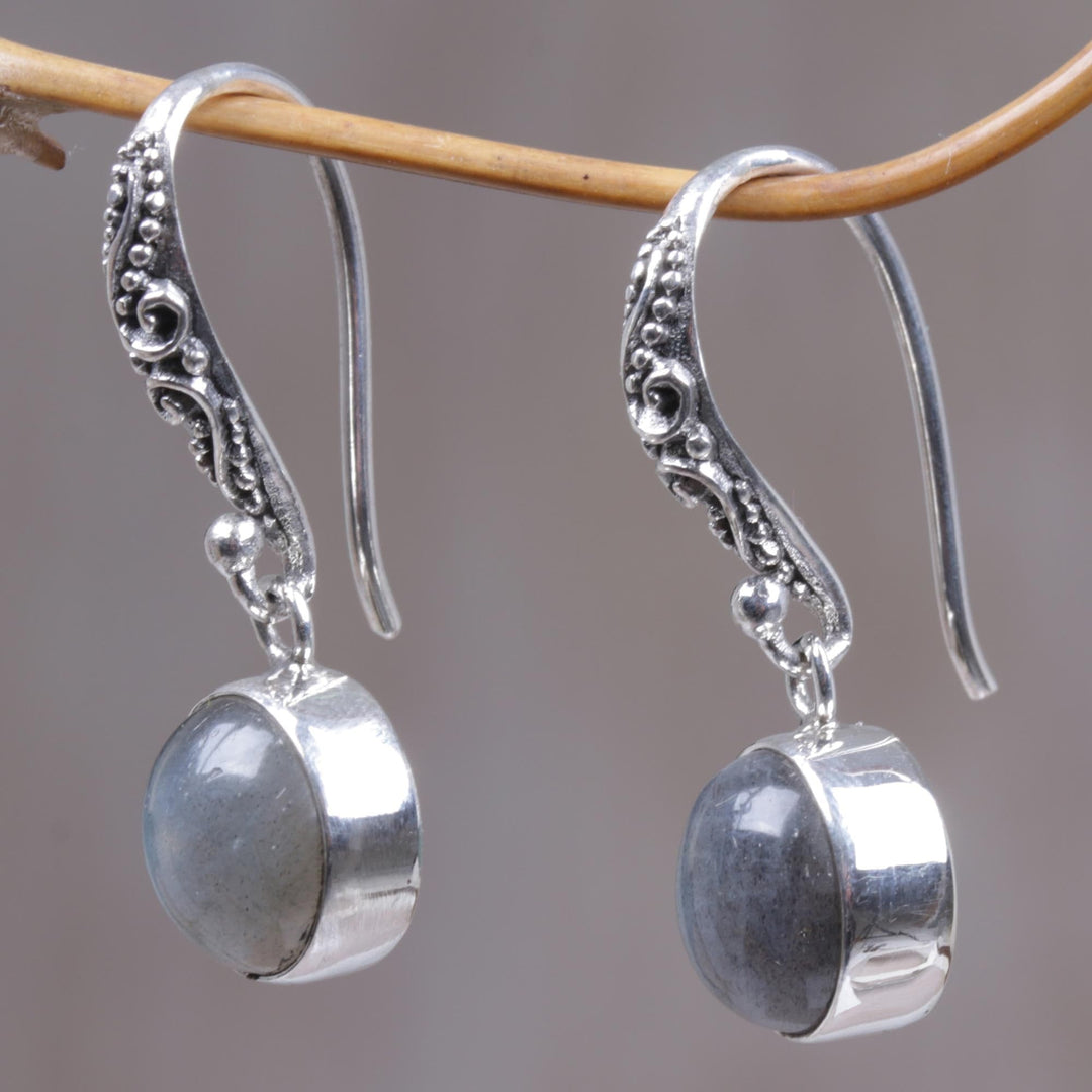 Sterling Silver Earrings Labradorite - Purity of Moonlight