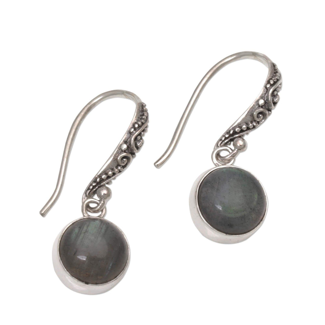 Sterling Silver Earrings Labradorite - Purity of Moonlight