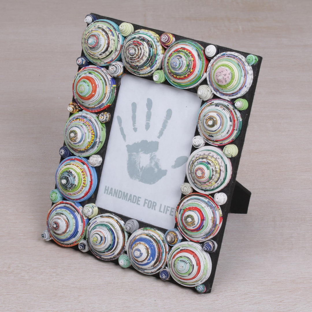 4x6 Recycled Paper Photo Frame with Multicolored Circles - Shrine City