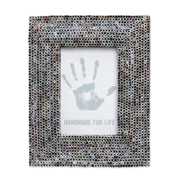 4x6 Recycled Paper Multicolored Photo Frame - Straw Memories