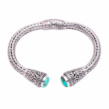 Sterling Silver and Turquoise Cuff - Dragon Beauty