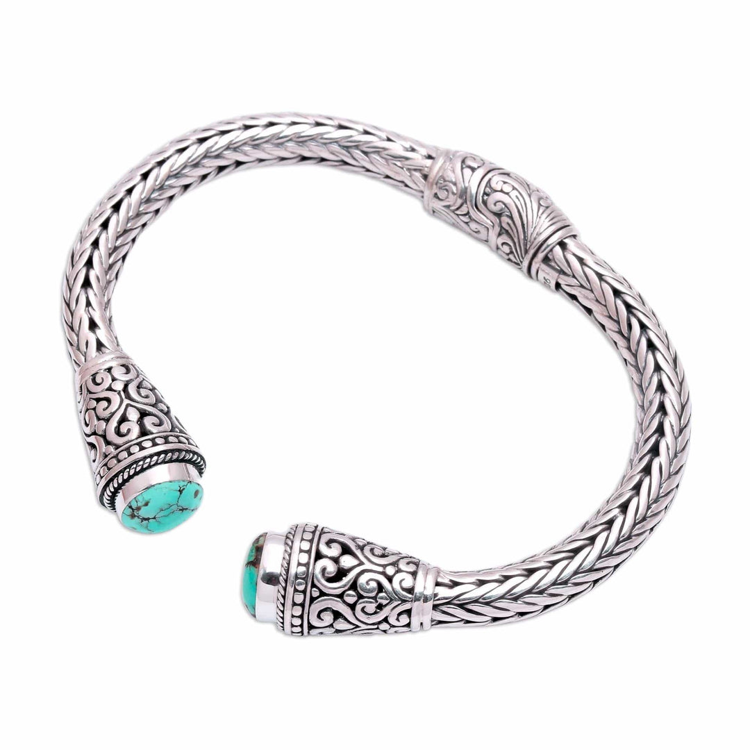 Sterling Silver and Turquoise Cuff - Dragon Beauty