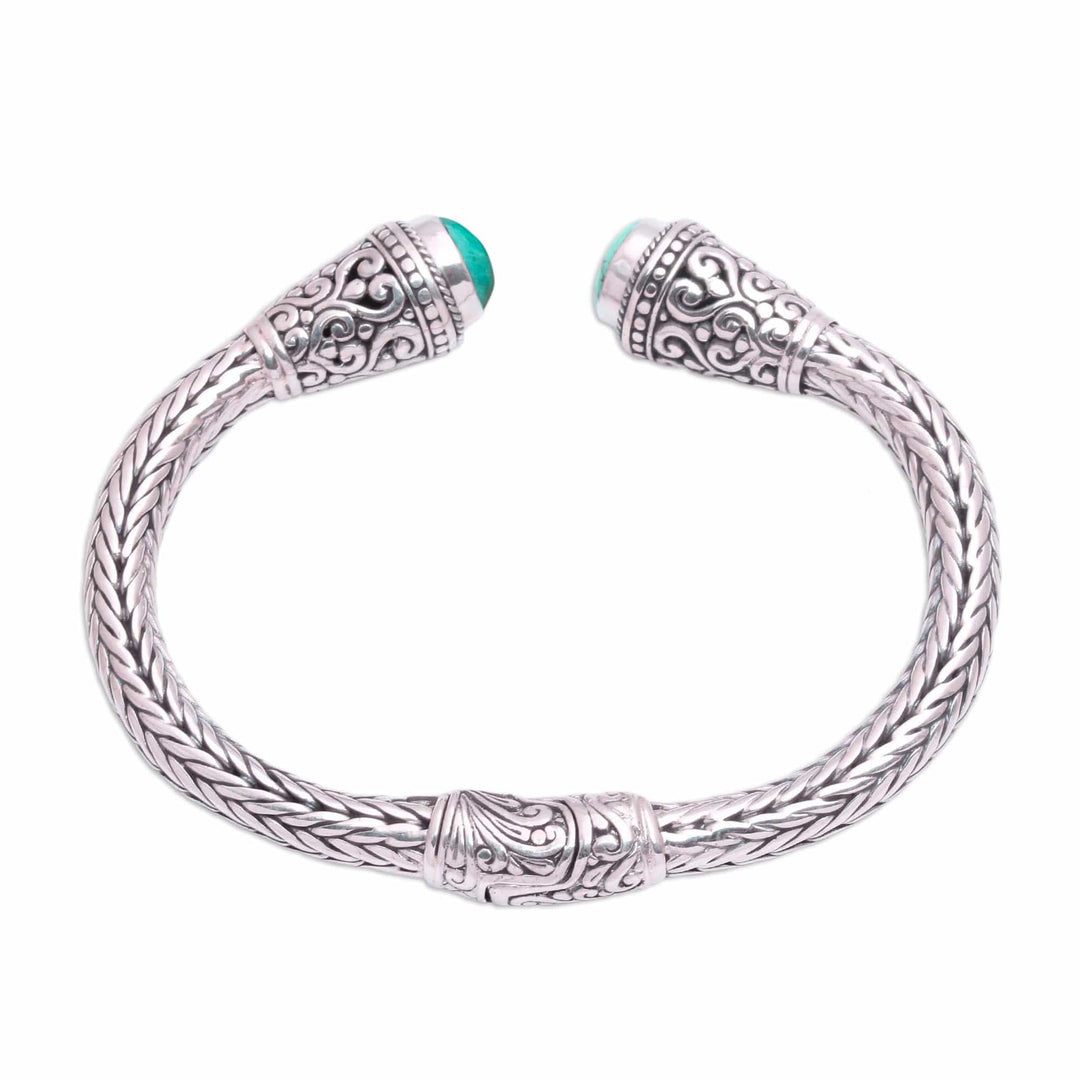 Sterling Silver and Turquoise Cuff - Dragon Beauty