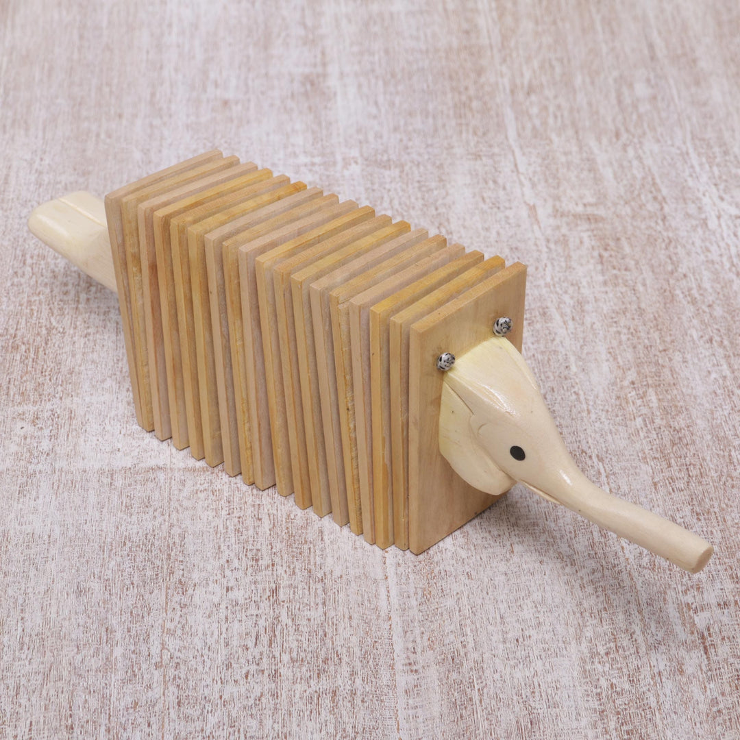 Wood Elephant-Shaped Clacker Instrument - Elephant Rhythm – GlobeIn