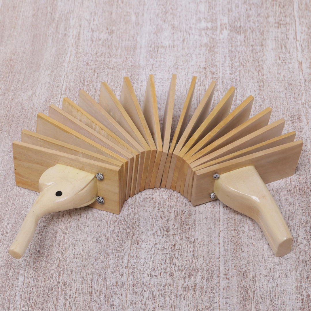 Wood Elephant-Shaped Clacker Instrument - Elephant Rhythm