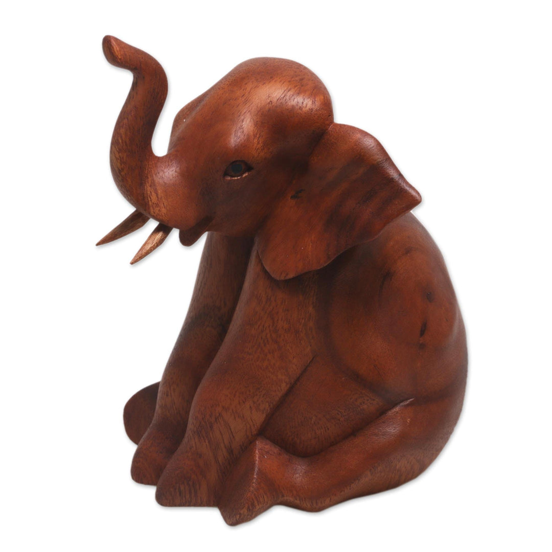 Suar Wood Sculpture - Elephant Child
