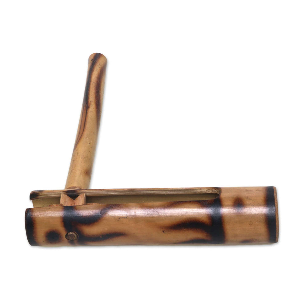 Bamboo Football Rattle Instrument Hand Carved in Bali - Evening Cricket