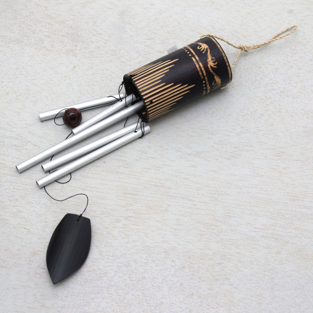 Bamboo and Aluminum Wind Chime in Bali - Singing Vines