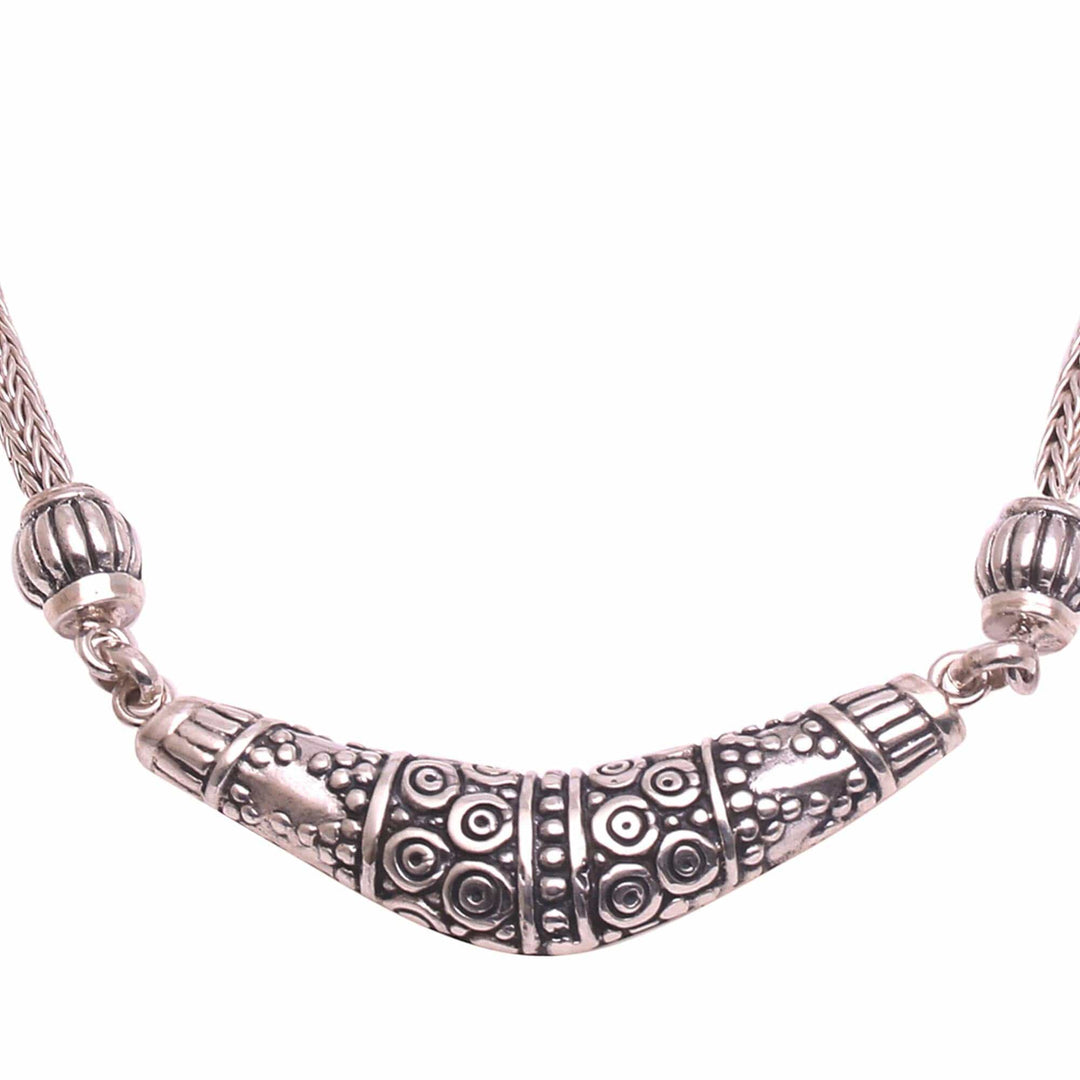 Sterling Silver Boomerang Pendant Necklace - Dazzling Boomerang