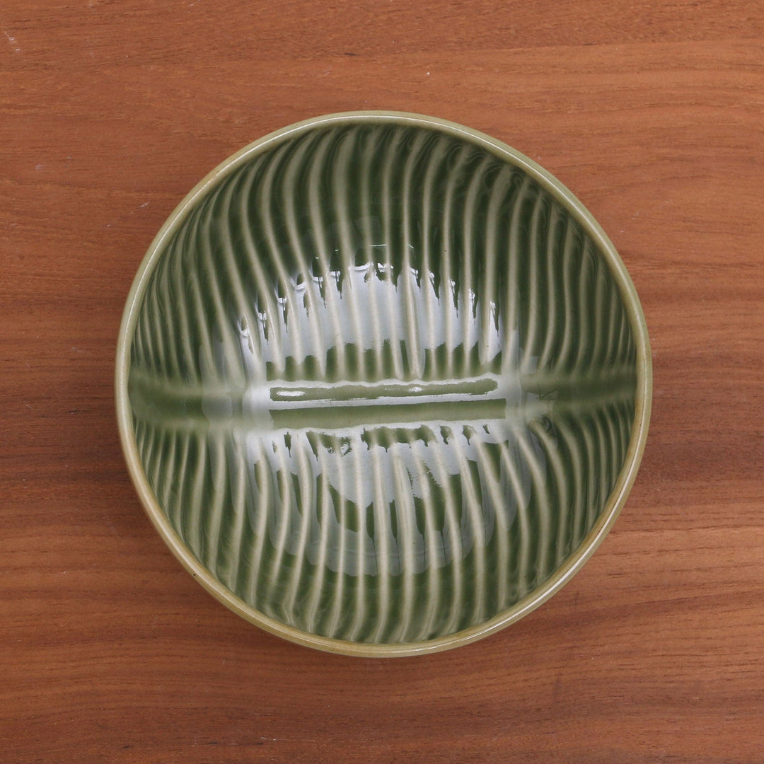Ceramic Banana Leaf Serving Bowl (7 Inch) - Banana Vibes