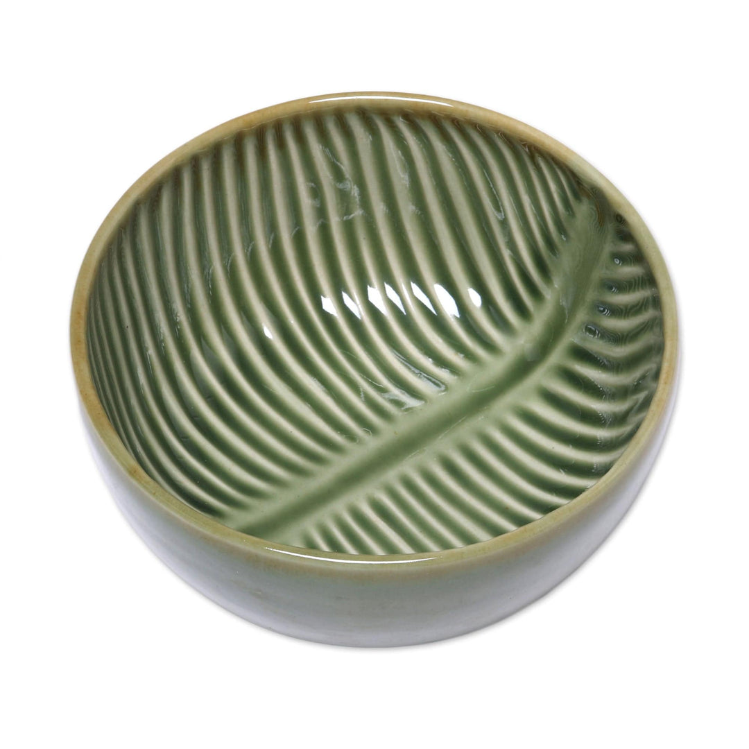 Ceramic Banana Leaf Serving Bowl (7 Inch) - Banana Vibes