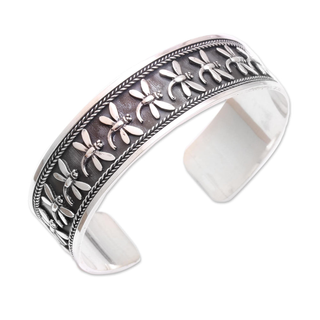 Sterling Silver Dragonfly Cuff Bracelet - Dragonfly March