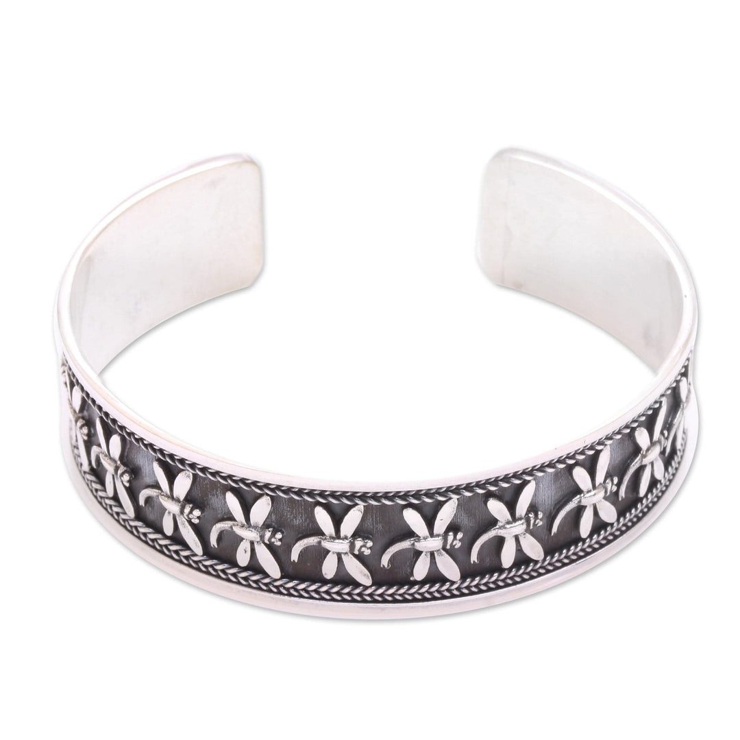 Sterling Silver Dragonfly Cuff Bracelet - Dragonfly March