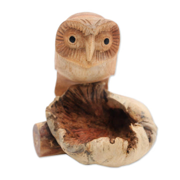 Jempinis Wood Owl Figurine - Lone Owl