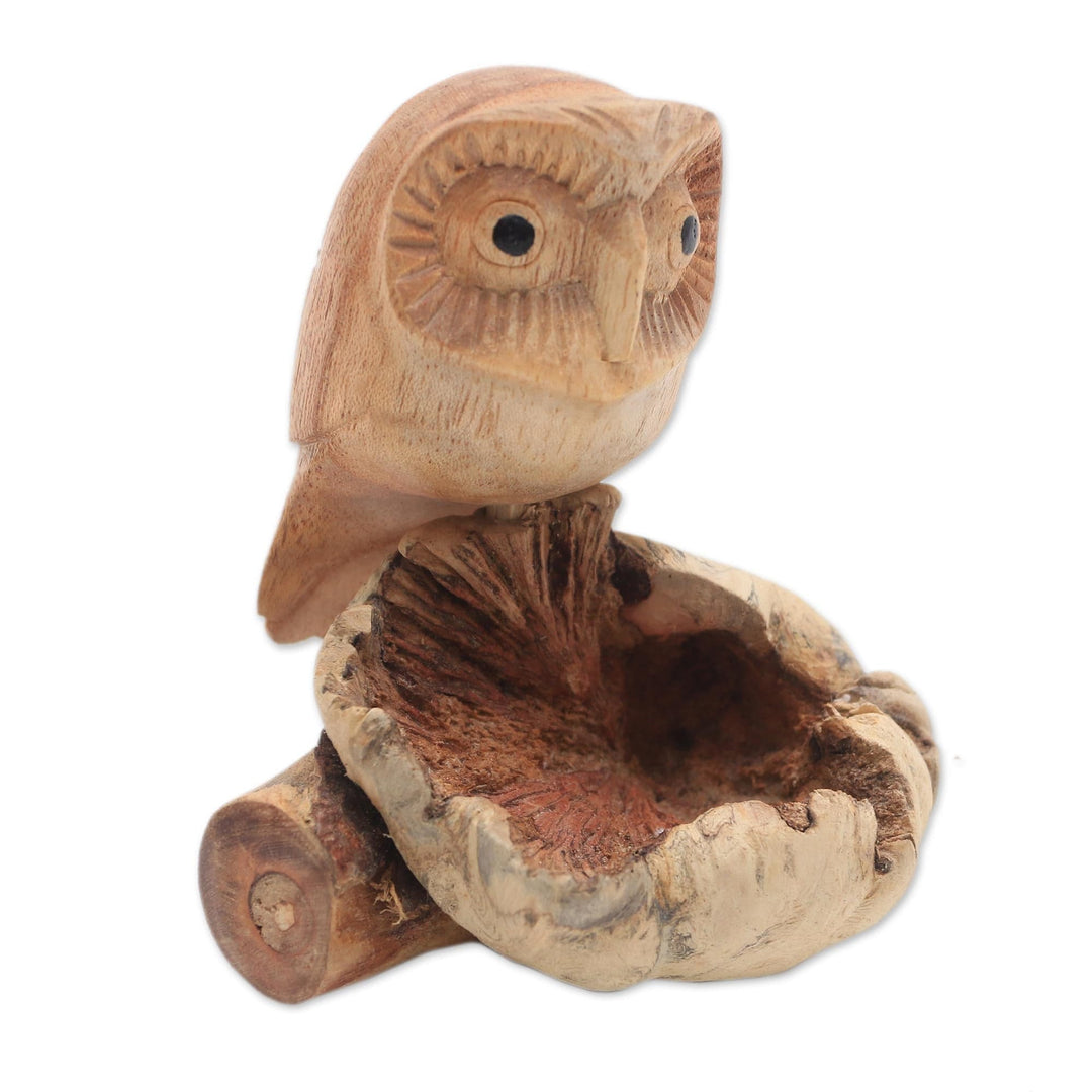 Jempinis Wood Owl Figurine - Lone Owl