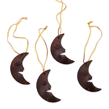 Crescent Moon Coconut Shell Ornaments - Tabanan Crescent