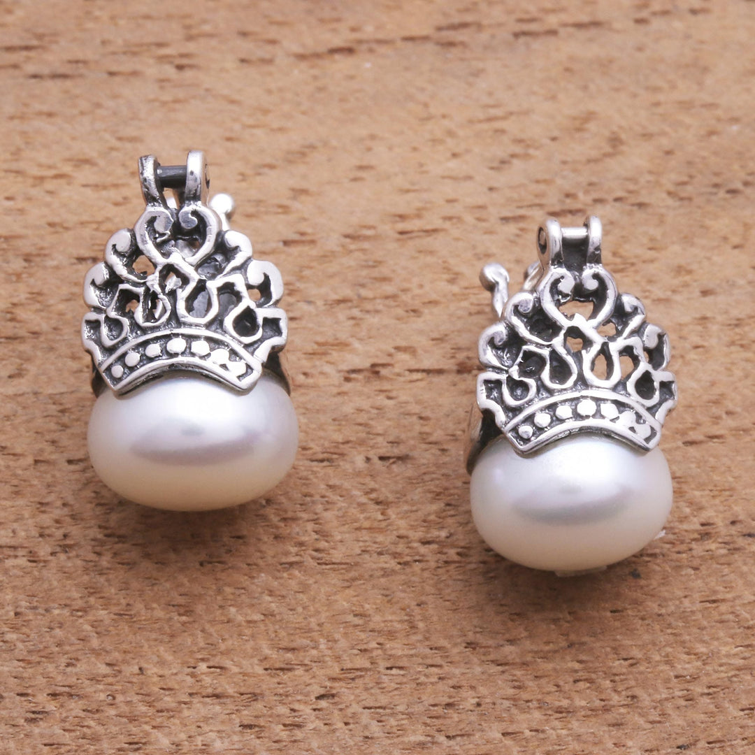 Cultured Pearl Drop Earrings Crafted - Sukawati Crowns