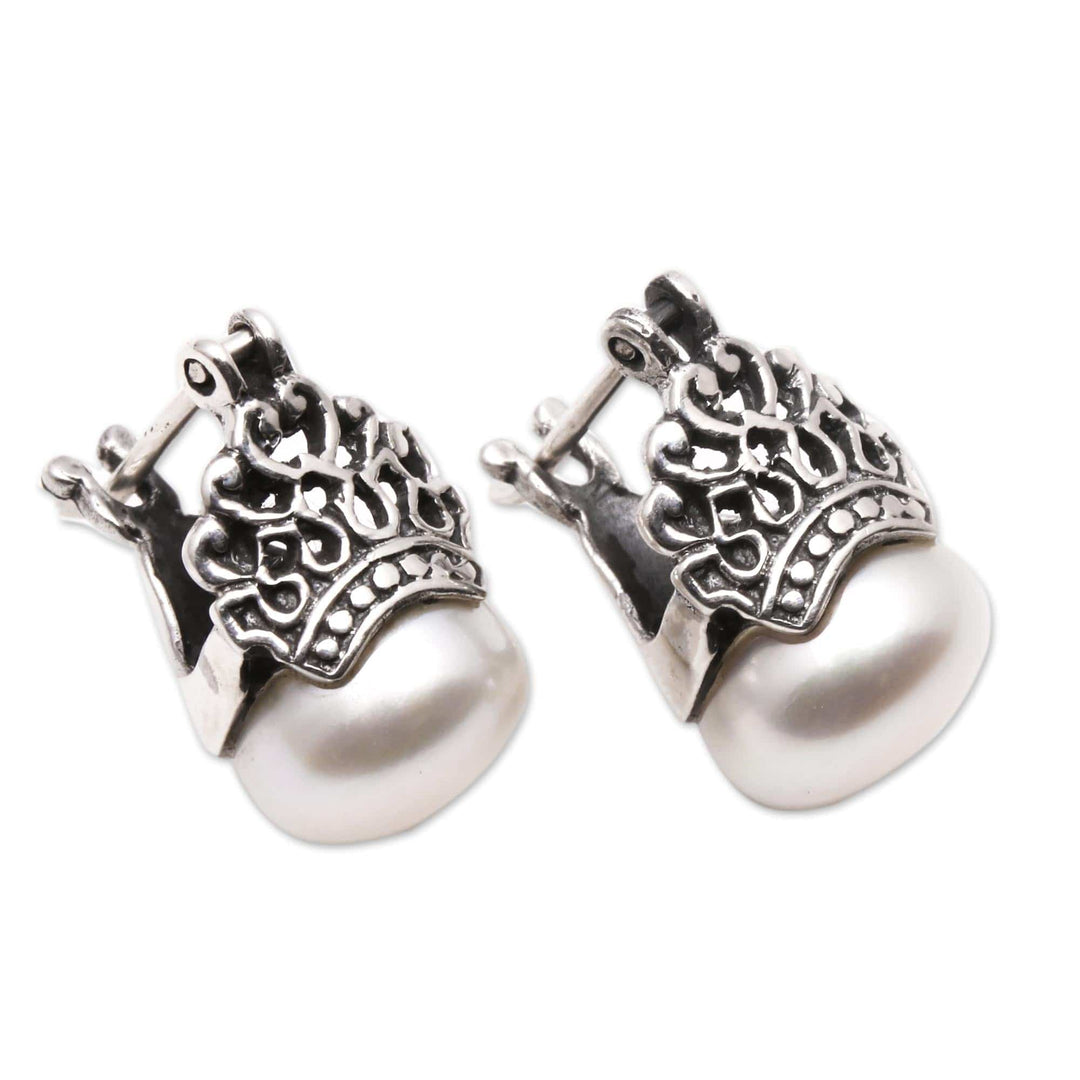 Cultured Pearl Drop Earrings Crafted - Sukawati Crowns