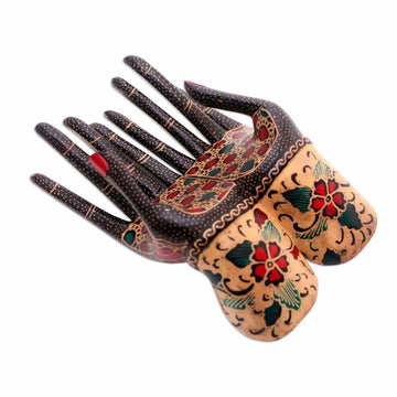 Floral Batik Wood Ring Holder - Beautiful Hands
