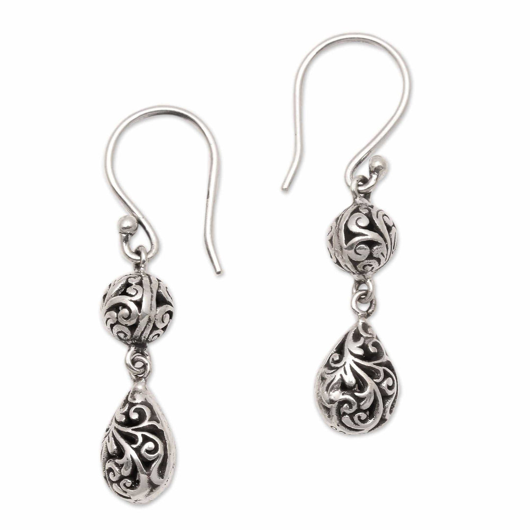 Dewdrop Sterling Silver Dangle Earrings - Traditional Dew