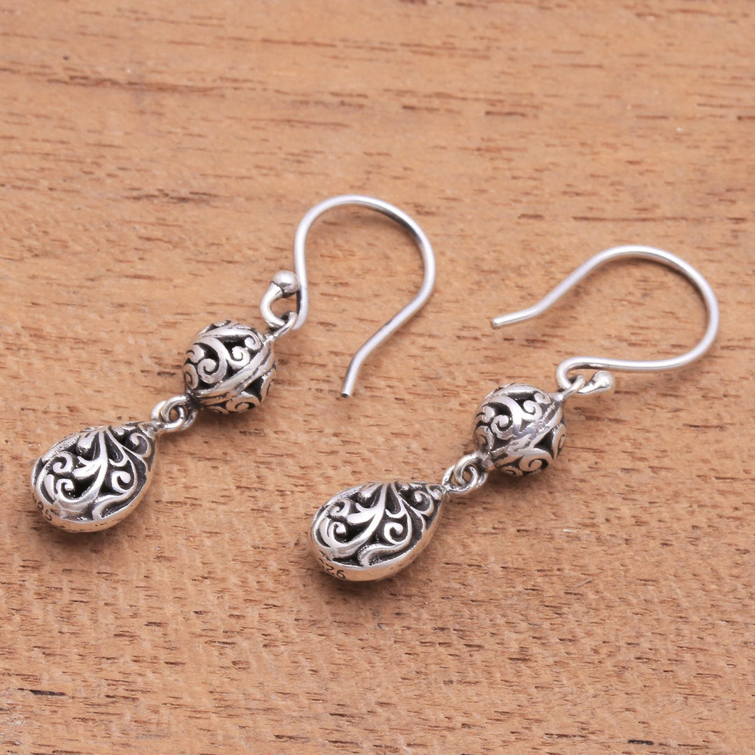 Dewdrop Sterling Silver Dangle Earrings - Traditional Dew