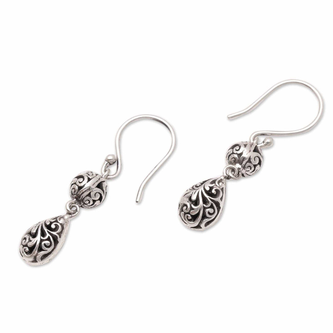 Dewdrop Sterling Silver Dangle Earrings - Traditional Dew