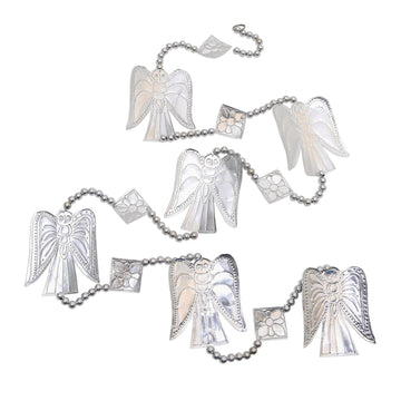 Aluminum Angel Ornament Garlands - Set of 3 - Line of Angels