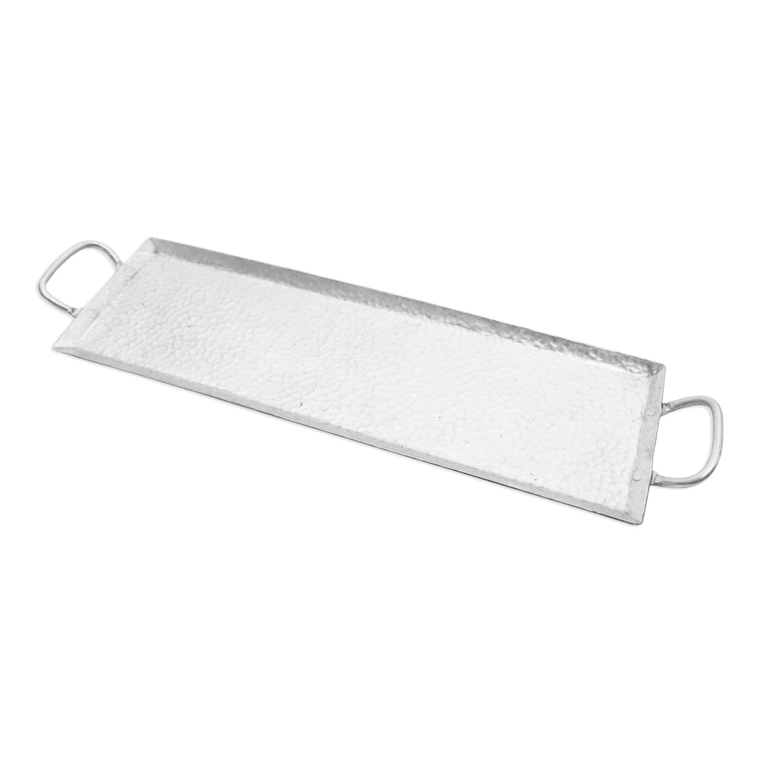 Hammered Rectangular Aluminum Tray - Rectangular Gleam