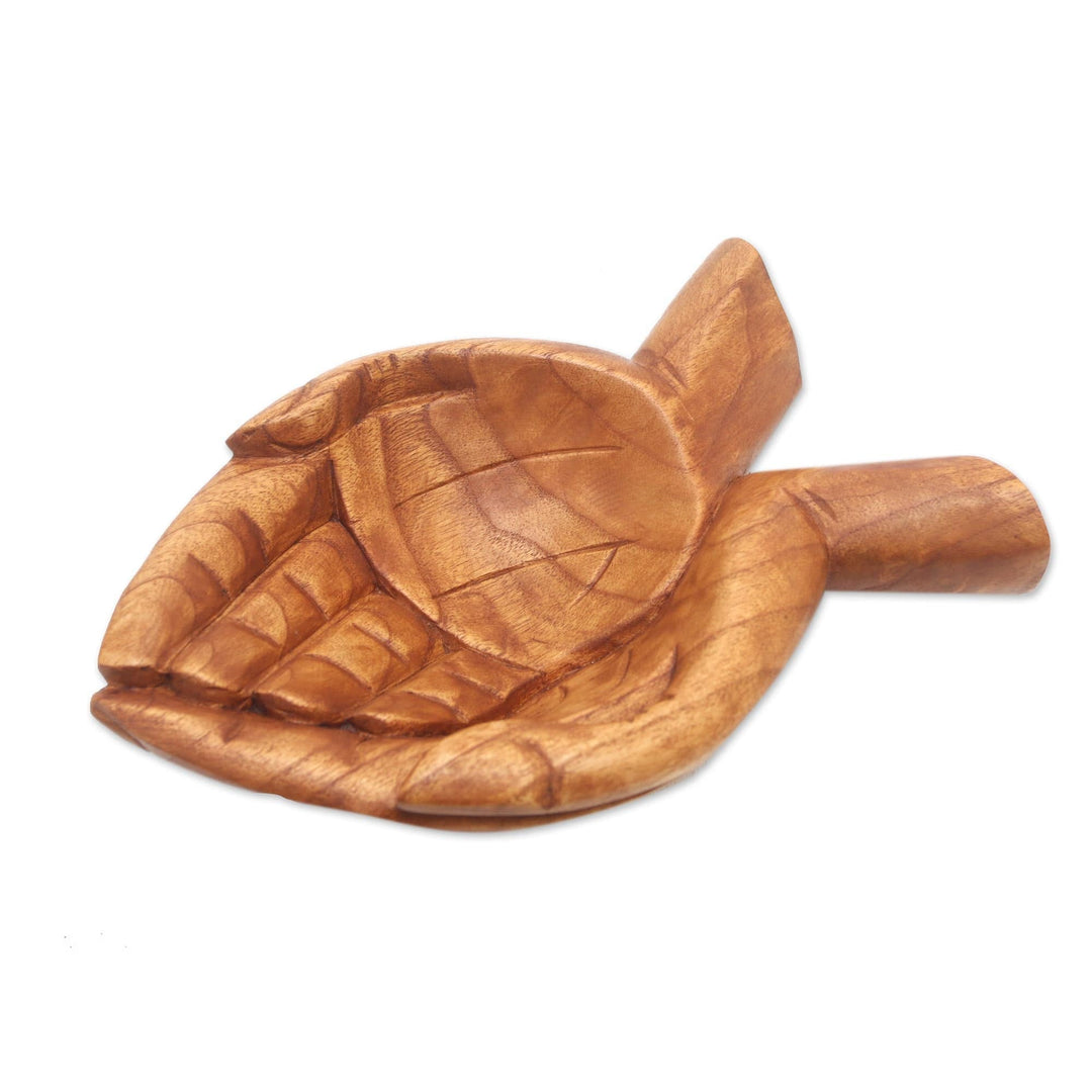 Suar Wood Hand Catchall Crafted in Indonesia - Giving Alms