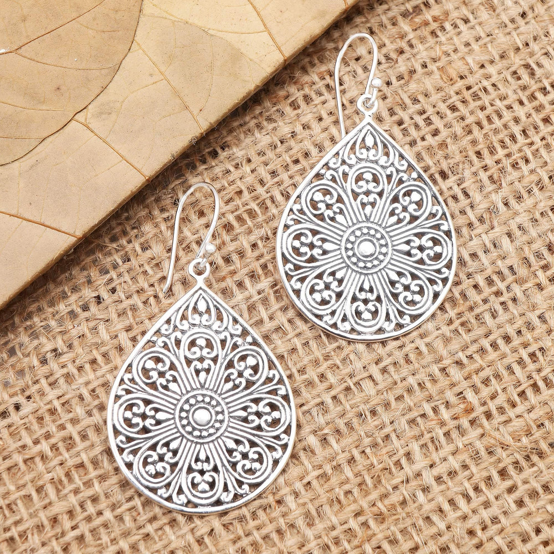 Drop-Shaped Sterling Silver Dangle Earrings - Glorious Teardrops