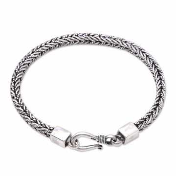 Sterling Silver Foxtail Chain Bracelet - Foxtail Rope