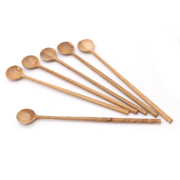 Handmade Teak Wood Iced Tea Spoons (Set of 6) - Fresh Drink