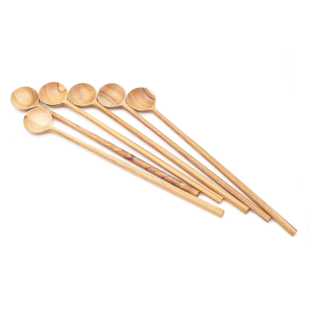 Handmade Teak Wood Iced Tea Spoons (Set of 6) - Fresh Drink