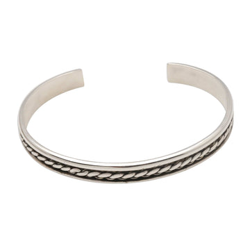 Sleek Sterling Silver Cuff Bracelet - Measure by Measure