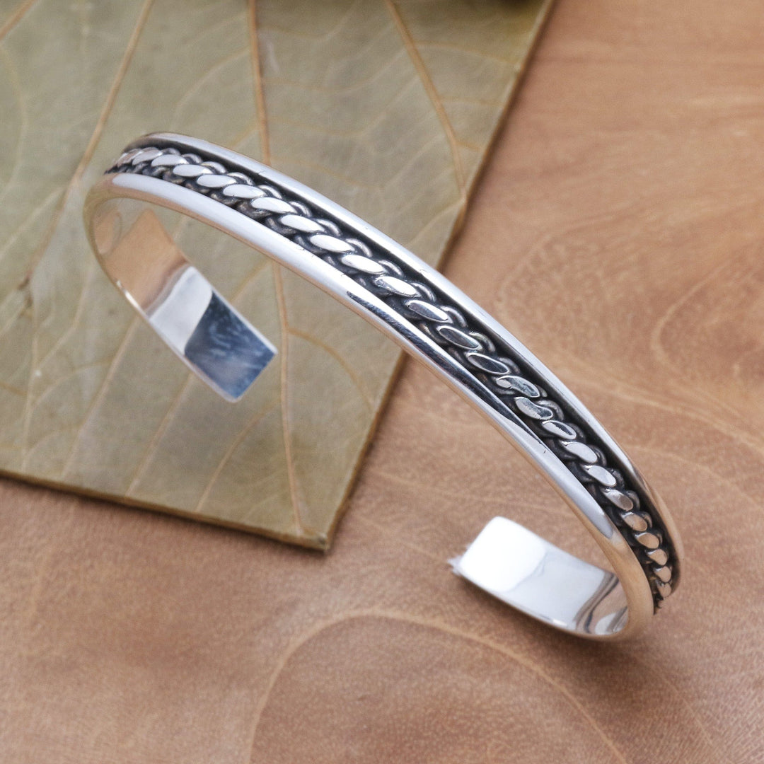 Sleek Sterling Silver Cuff Bracelet - Measure by Measure