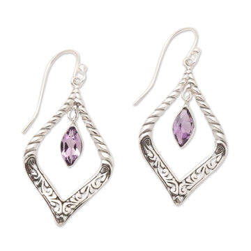 Sterling Silver and Amethyst Earrings - Island Queen