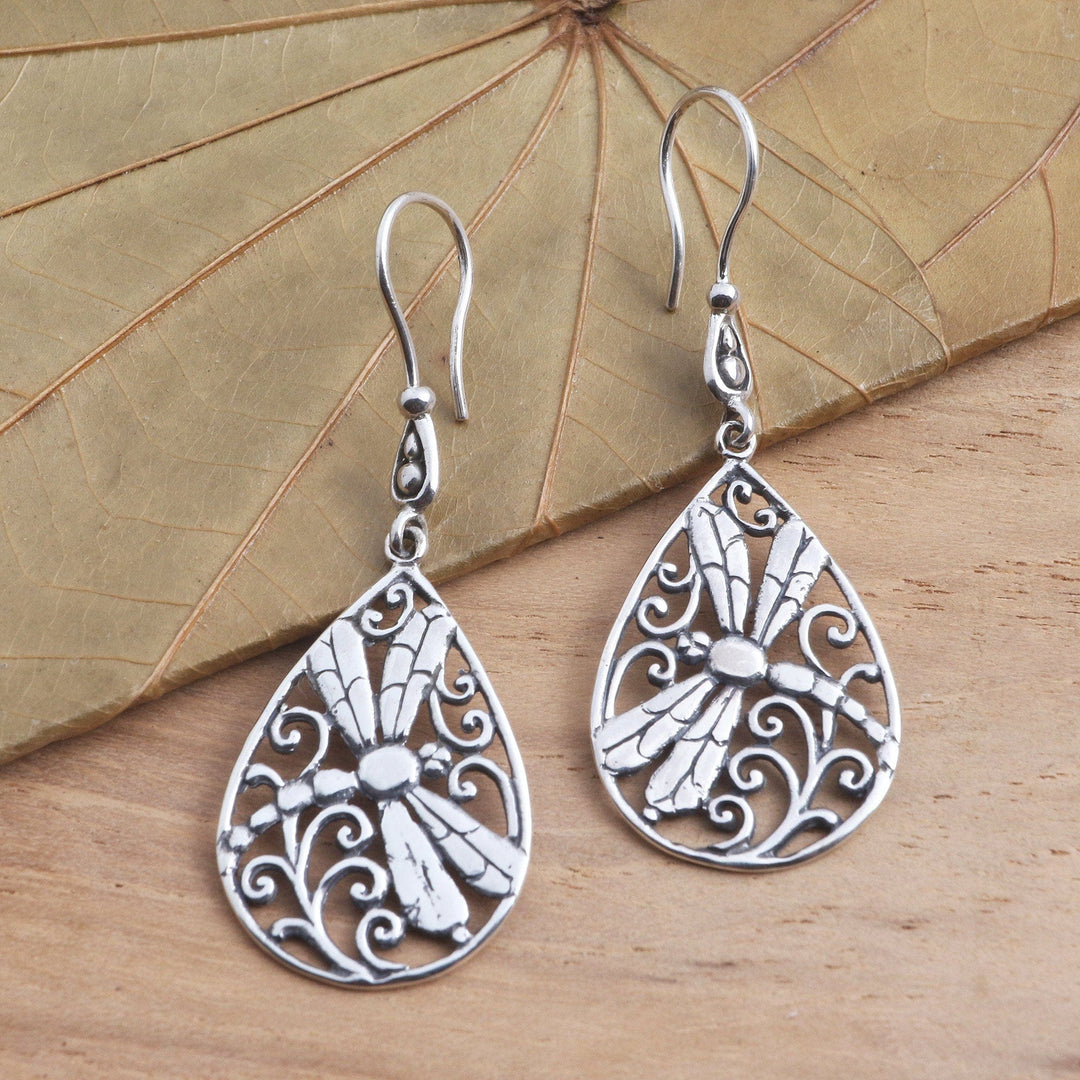Dragonfly Sterling Silver Earrings - Dragonfly Breeze