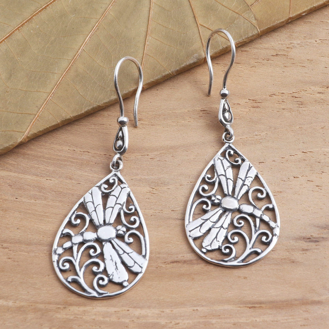 Dragonfly Sterling Silver Earrings - Dragonfly Breeze