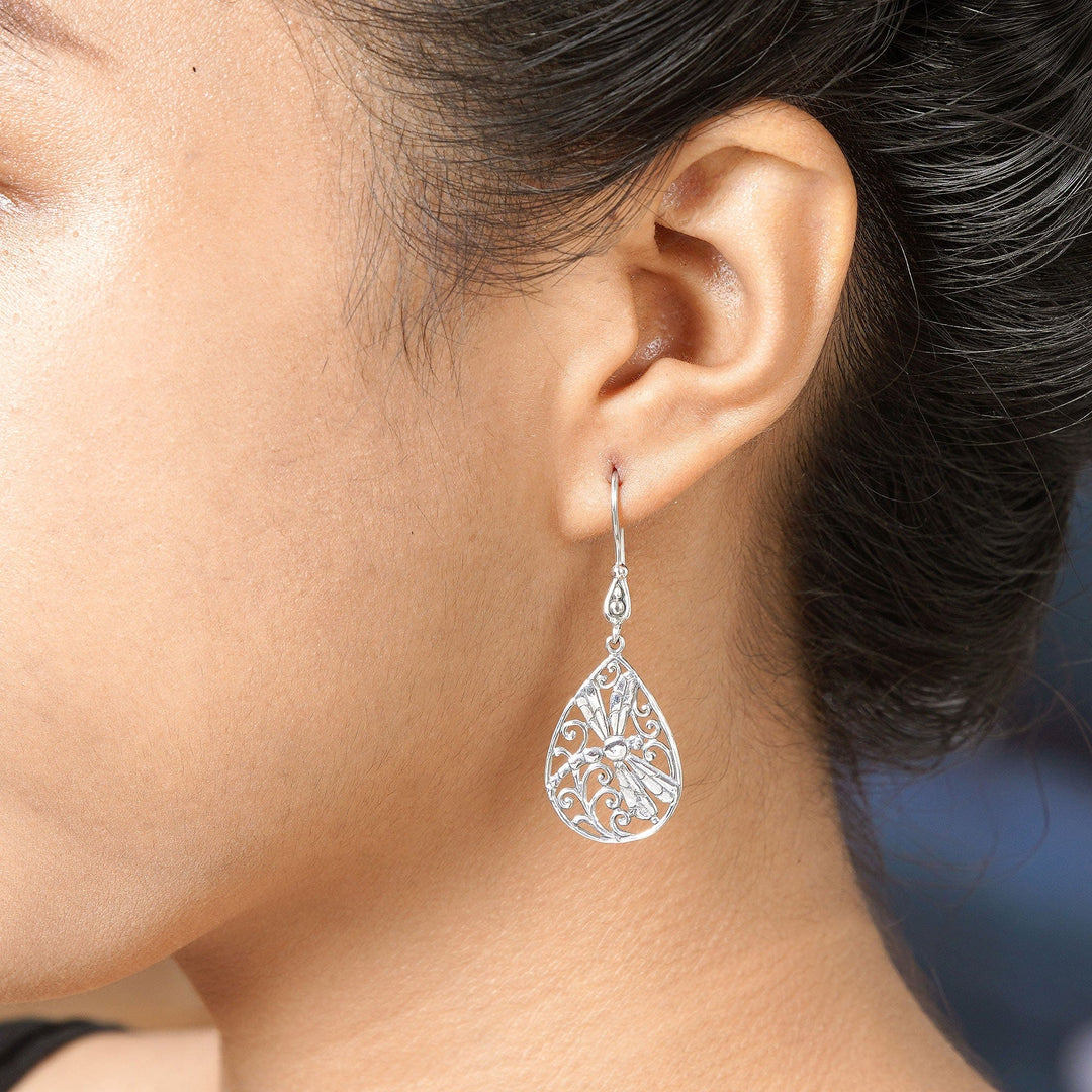 Dragonfly Sterling Silver Earrings - Dragonfly Breeze