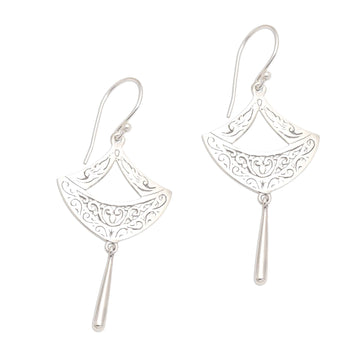 Sterling Silver Paper Lantern Dangle Earrings - Paper Lanterns