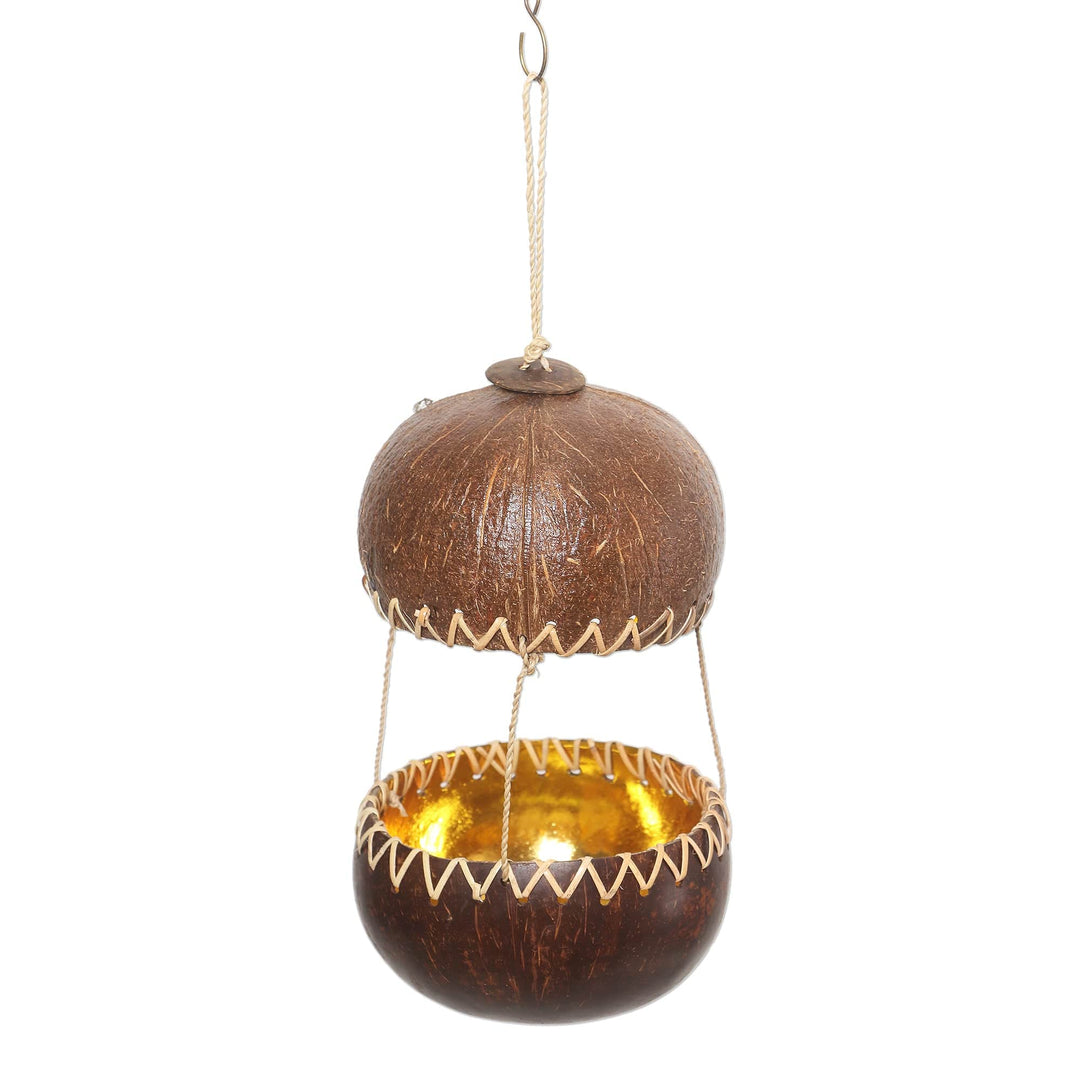 Handcrafted Coconut Shell Bird Feeder - Kintamani House