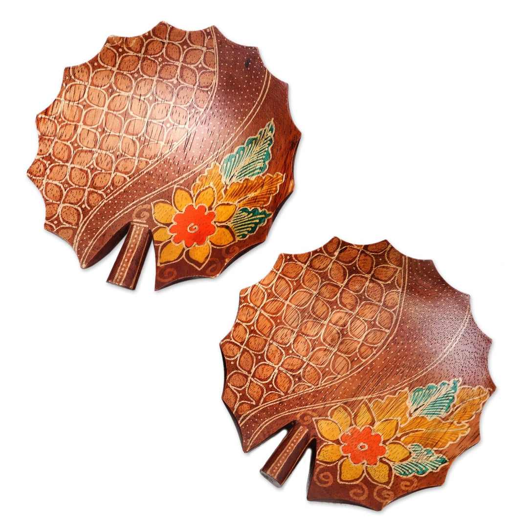 Two Batik Decorative Bowl - Java Lotus Leaf