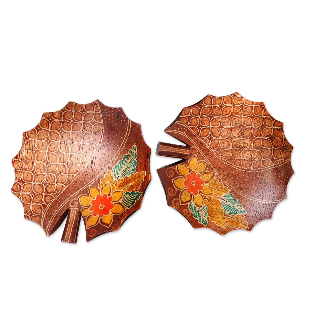 Two Batik Decorative Bowl - Java Lotus Leaf