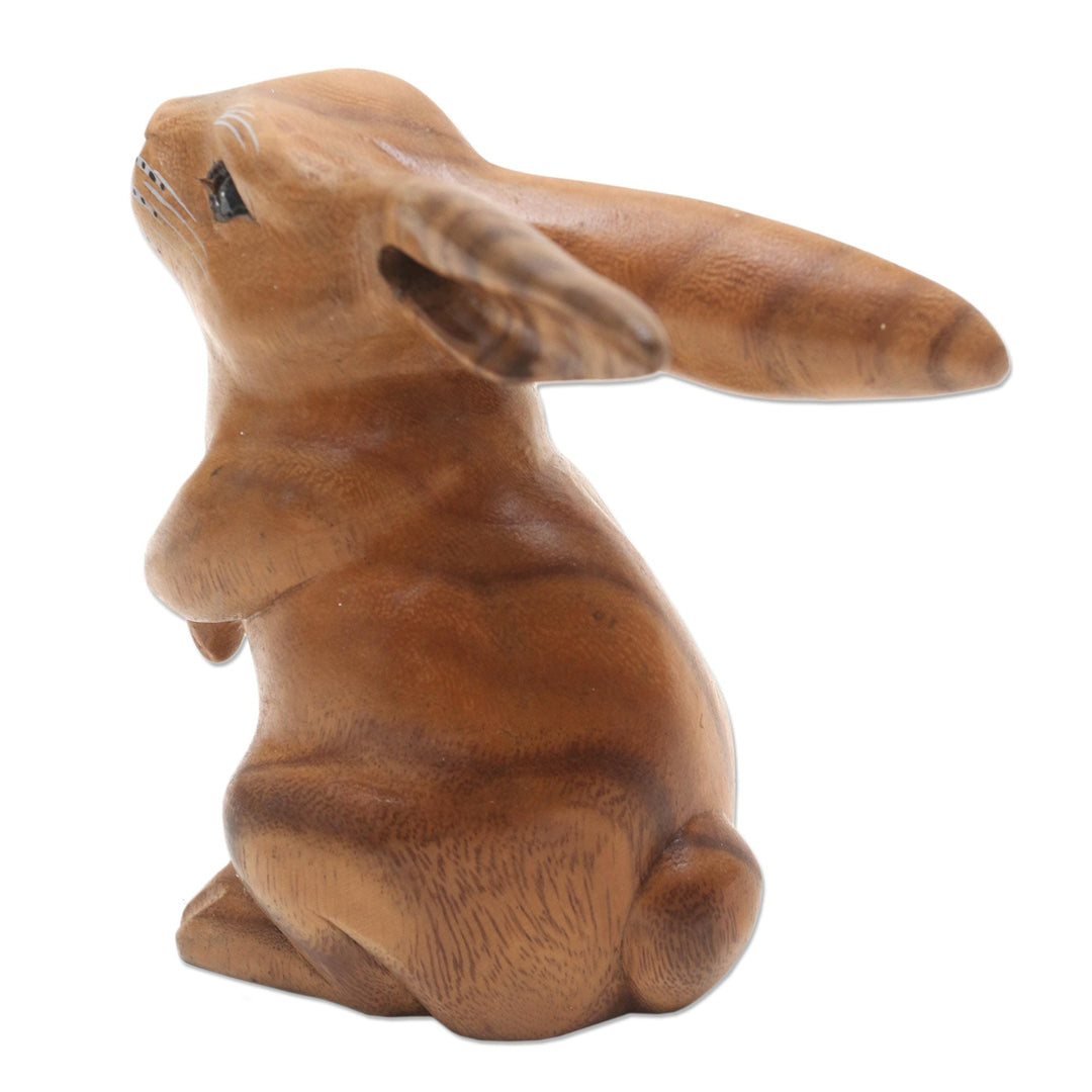 Handmade Brown Bunny Sculpture - Adorable Rabbit in Brown