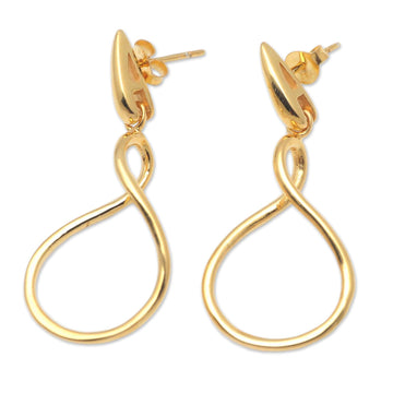 Gold-Plated Brass Dangle Earrings - Bring My Love