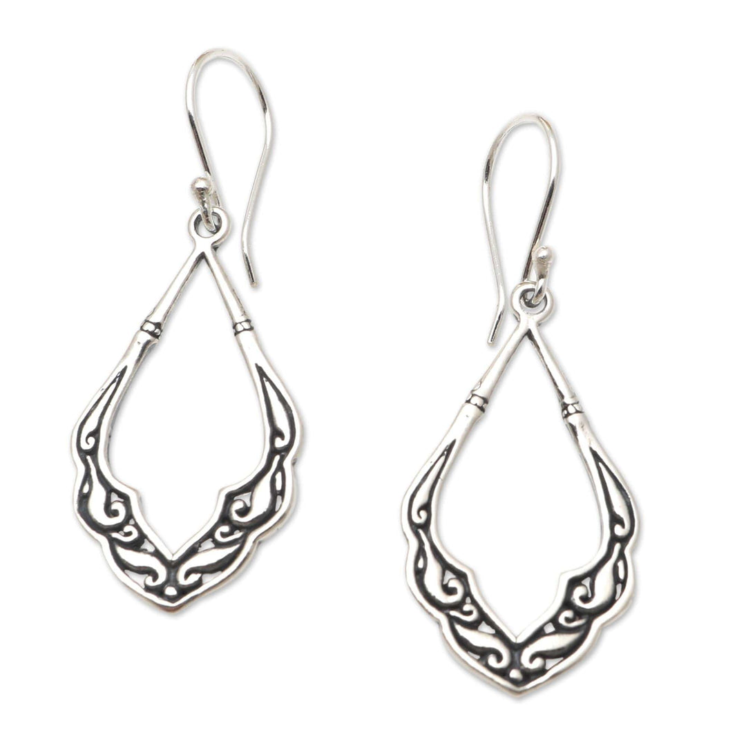 Handcrafted Sterling Silver Dangle Earrings - Mirror, Mirror