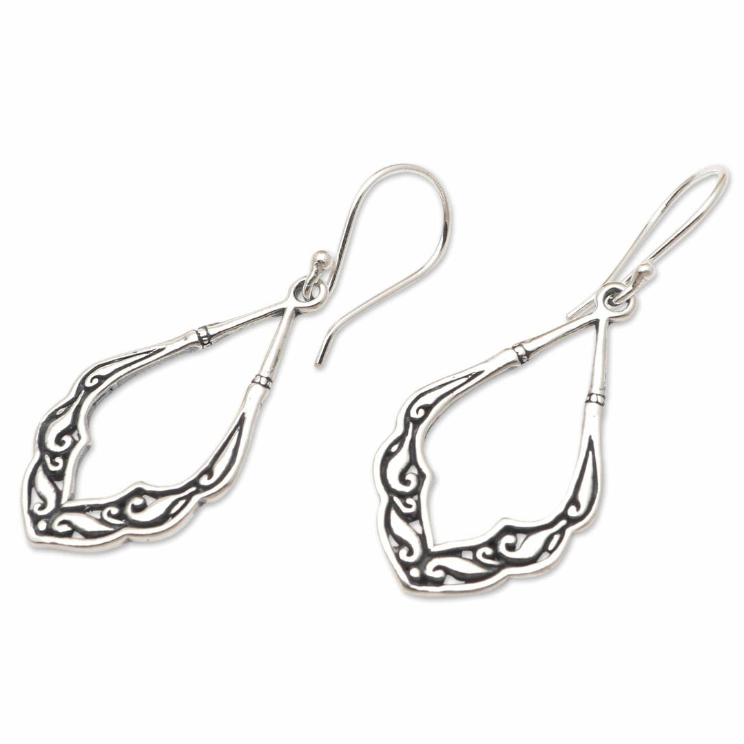 Handcrafted Sterling Silver Dangle Earrings - Mirror, Mirror