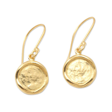 Gold-Plated Sterling Silver Dangle Earrings - Mirror of Life