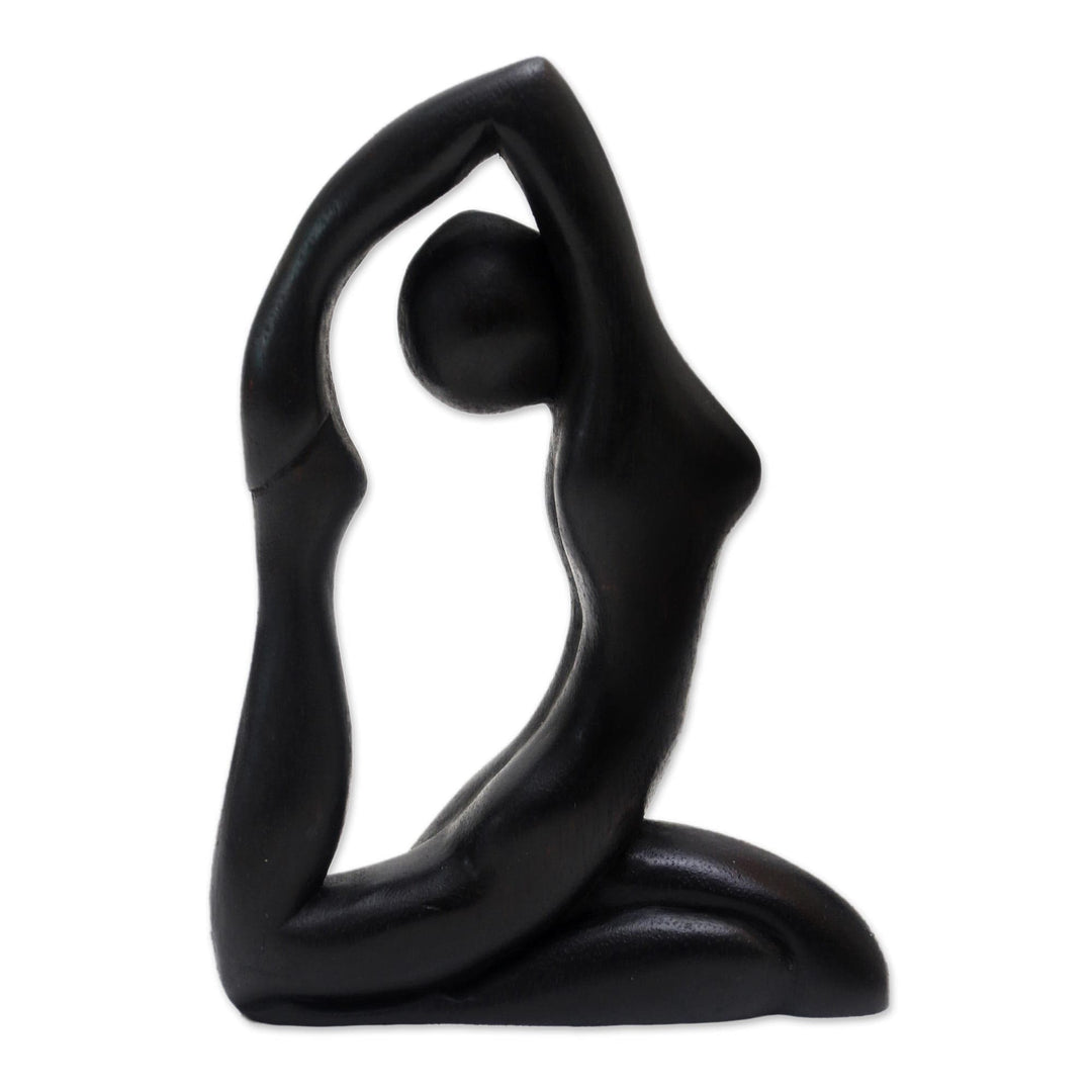 Suar Wood Figurative Statuette - Pigeon Pose